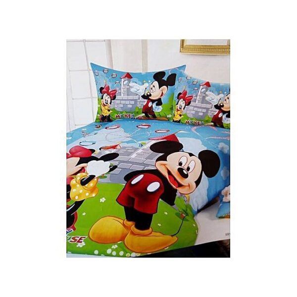 Mickey Mouse Duvet with 1 Bedsheet and a Pillowcase ? Blue 5x6