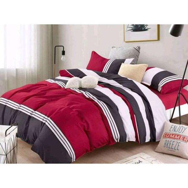 5*6 4PCS Duvet Cover with 2 Pillowcases & 1 Bedsheet - Multi color