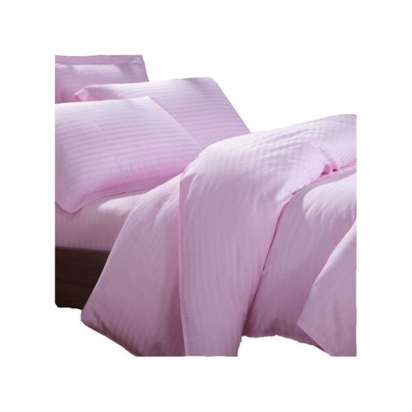 6x6 Satin Duvet Cover Set, 1 Bedsheet,2 Pillow Cases- Pink