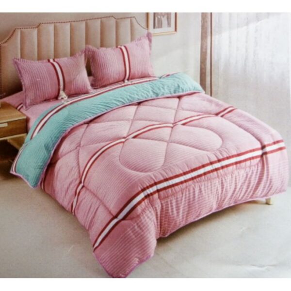 5X6 Duvet Set With 1 Bedsheet & 2 Pillowcases- Light Pink