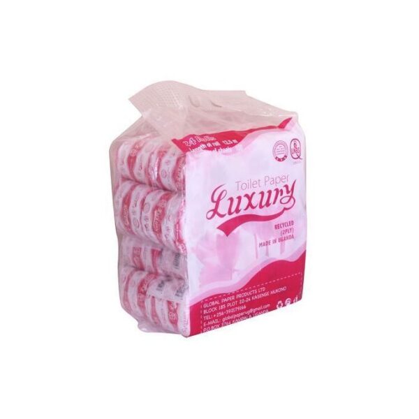 Luxury 1x24 Small Rolls Of Toilet Paper- Pink