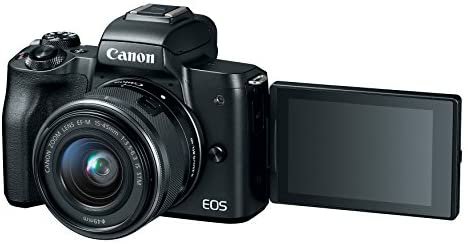 Canon EOS M50 Mirrorless Vlogging Camera Kit with EF-M 15-45mm Lens, Black - Image 5