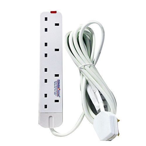 Power King Extension Cable 4 way - White