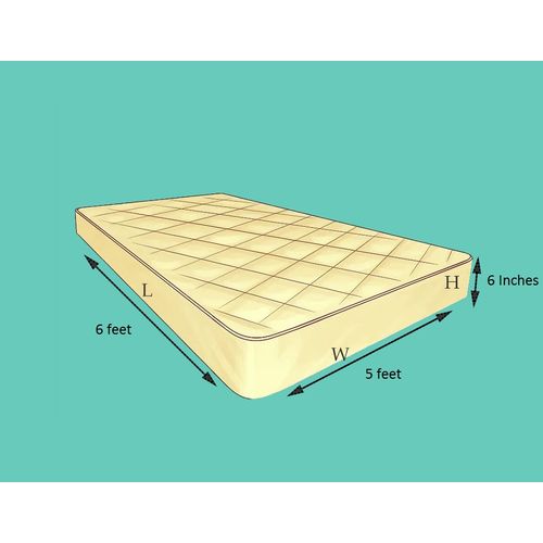 6x6x10 Rosefoam Smart High Density Mattress (Cream)/