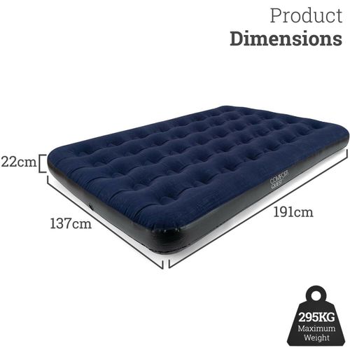 6x6x8 Comfort Quest Inflatable Air Mattress - Blue