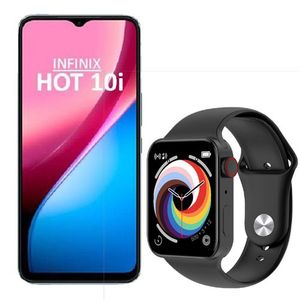 Infinix HOT 10i LTE Dual Nano SIM (XOS 7.5) + W7 Pro Smartwatch Combo