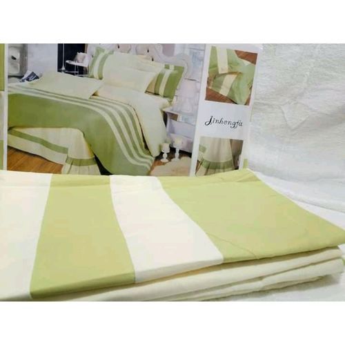 6x6 inch Green Zebra Strip Duvet Cover Combo