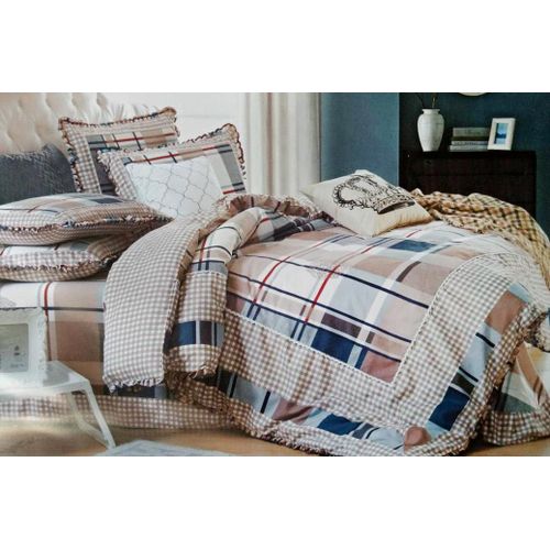 6x6 inch 3 Pack Brown Zip Style Duvet Cover Set