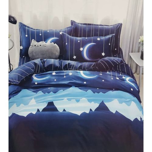 6x6 inch 4 Pack Egyptian Cotton Duvet (Night Glow Comic Styled)