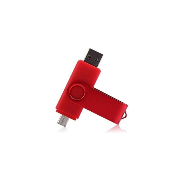 Generic 2 In 1 64GB USB 2.0 Flash Memory Pen Drive Storage U Disk - Red