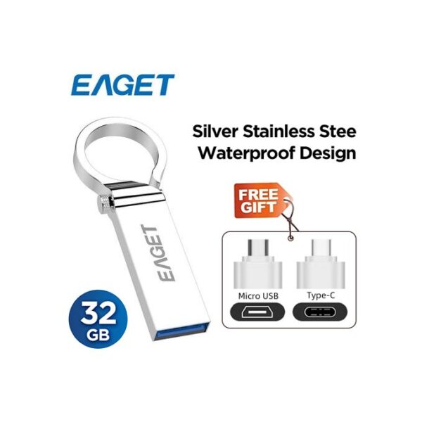 Eaget Pen Flash Drive 3.0 32GB - Metal OTG Micro USB Type-C