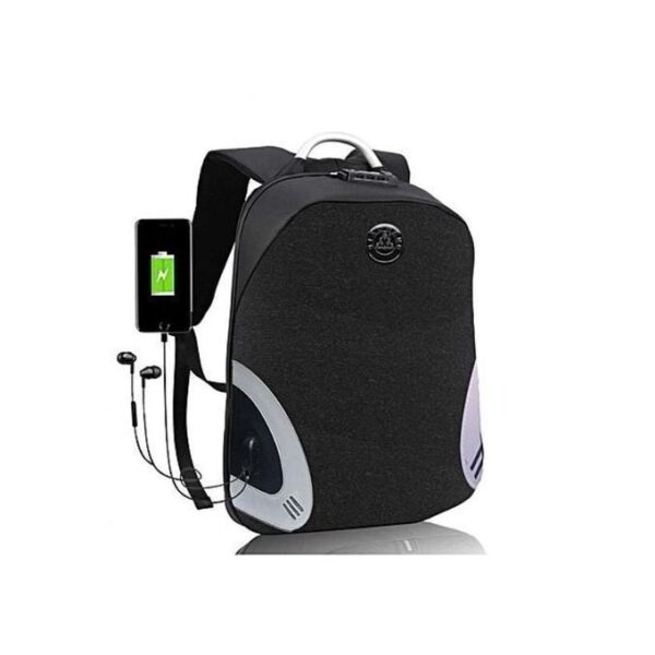 Generic Anti-Theft Laptop Backpack Business Travel Bag - Unisex Design with USB Charging and Aux Port - Black