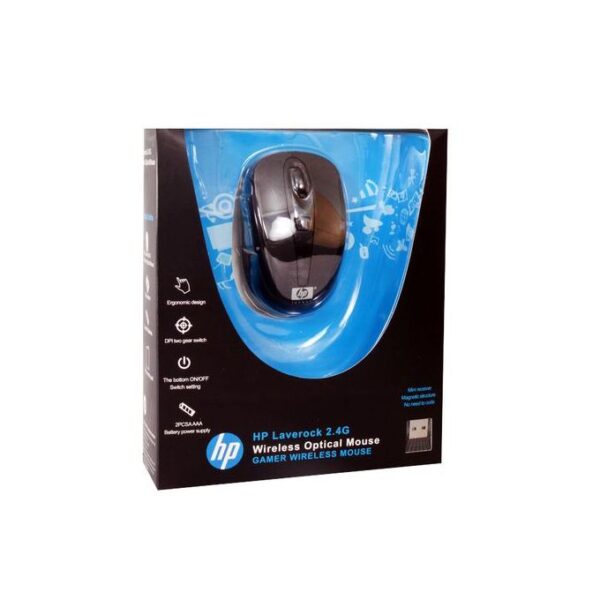 Hp Laverock 2.4G Wireless Optical Mouse - Black.