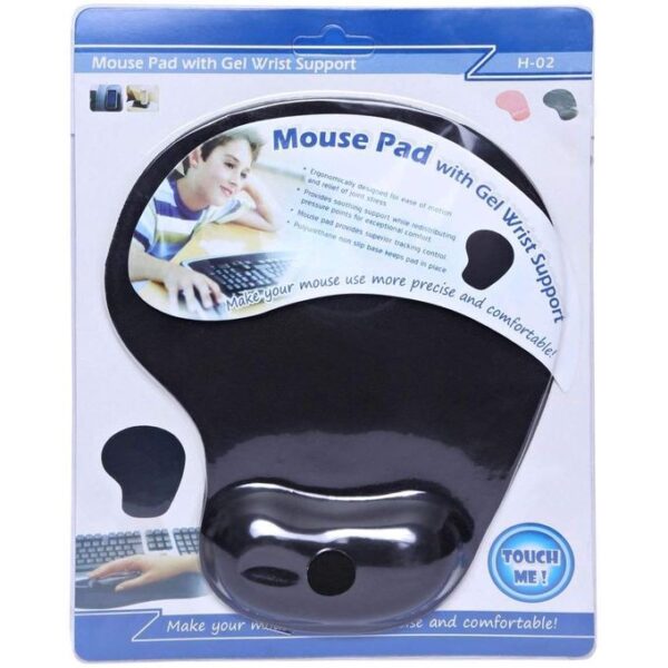 Generic Comfort Gel Mouse Pad Non-Slip Skid Resistant - Black