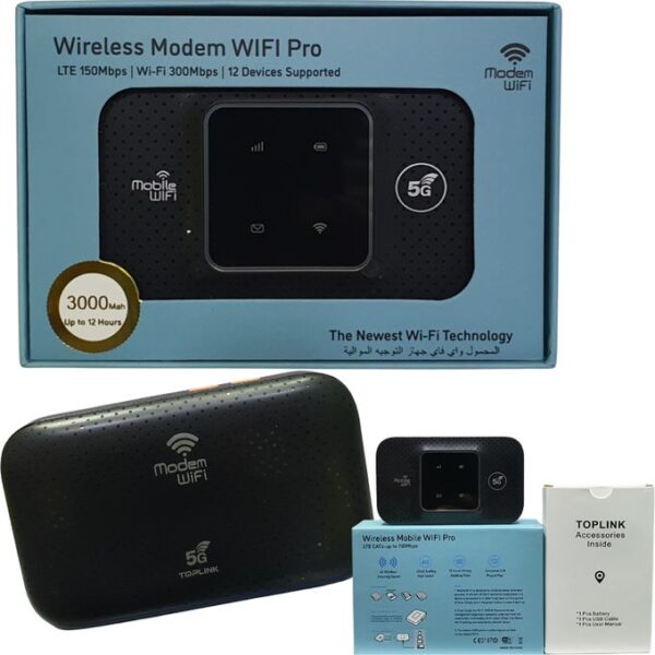 Mobile WiFi Top-Link 5G 4G LTE Factory Unlocked Strong Mifi - Black