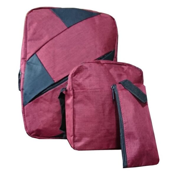 Generic 3-In-1 Soft Material Laptop Backpack- Maroon