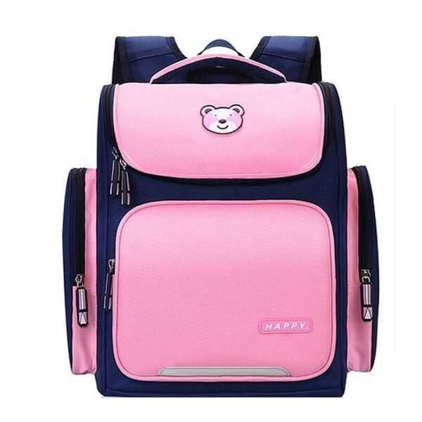 Generic Happy Kids Back To School Backpack- Pink