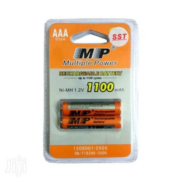 Rechargable AAA Mp Batteries-Multicolour