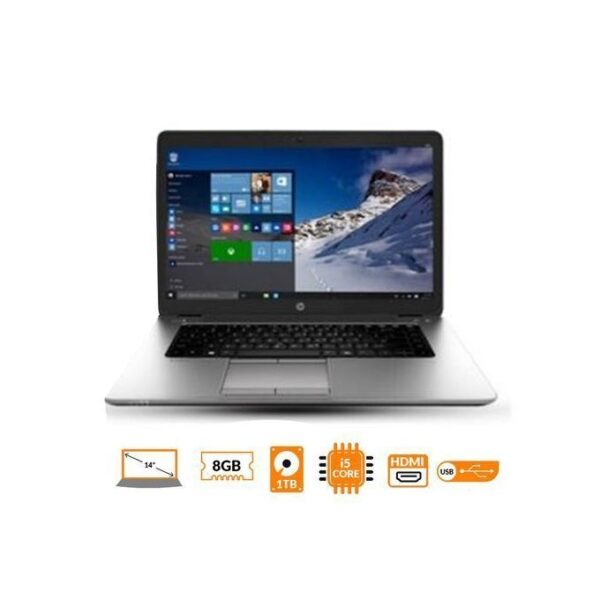 Hp Hp Refurbished HP Elitebook 840 G2 - 14'' CORE i5 5000U+ 8GB RAM 1TB HDD - <br /> Black[Not-New]