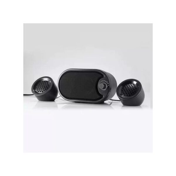 Robot 2.1 Channel LED Wired Computer/Laptop Speaker - Black