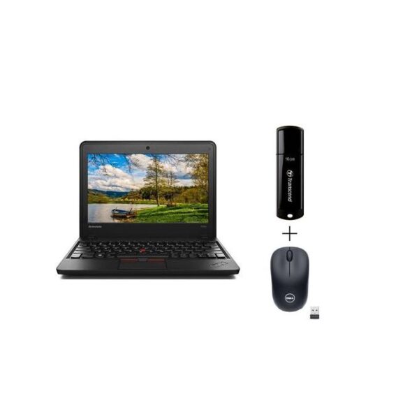 Lenovo Thinkpad Refurbished 11'' X140e AMD 4GB,320GB HDD - Flash Drive - Wireless Mouse - Black