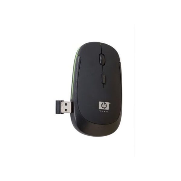 Hp USB Wireless Optical Mouse, Slim - Black,Green