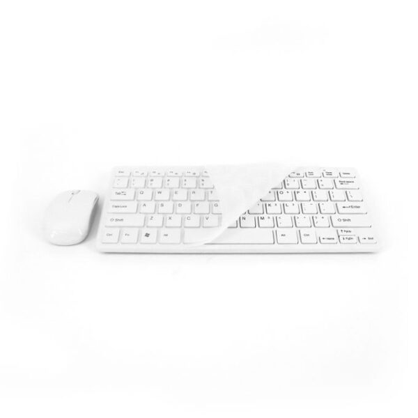 Generic Ultra Slim Wireless Keyboard and Mouse - White