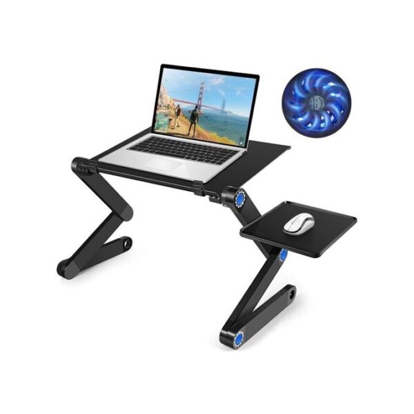 Generic Aluminum Laptop Table Stand Adjustable -Black Office Home Dj-style