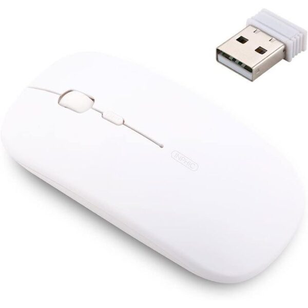 Others Silent Click Wireless Mouse - White