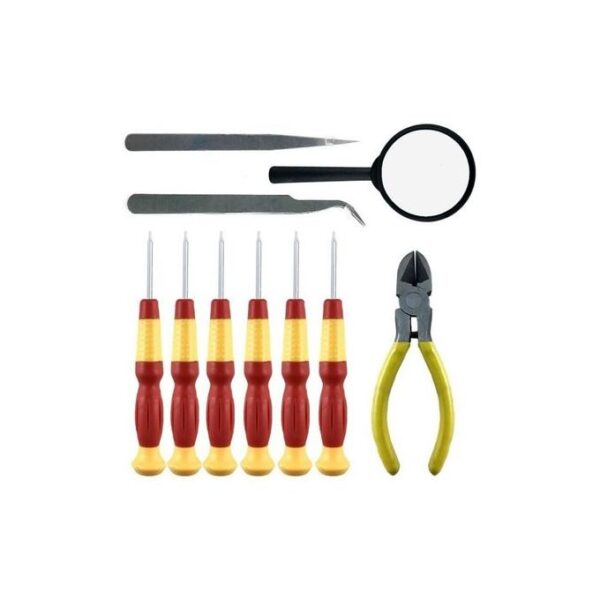 Yaxun 10 In 1 Electronics Multipurpose Tools Set -Red,Yellow