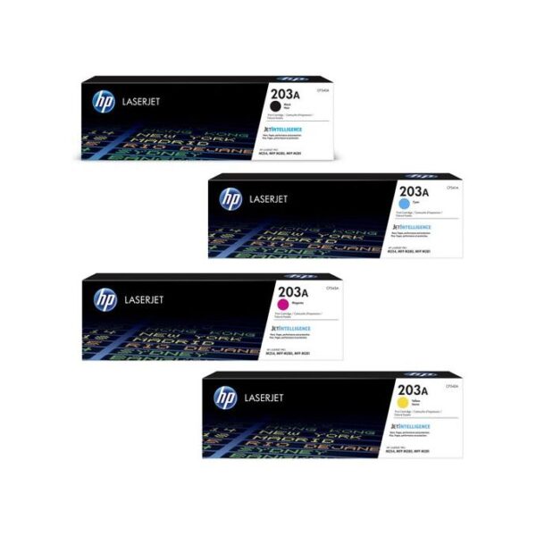 Hp Laserjet Toner 203A, Black, Cyan, Magenta, Yellow