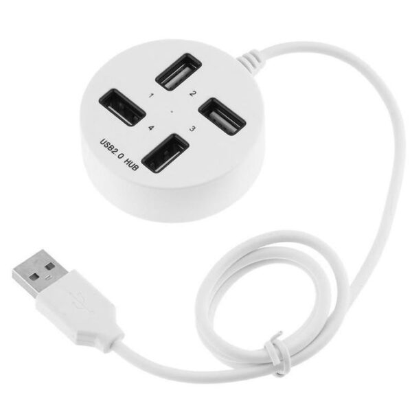 P-1703 High Quality 4 Port USB 2.0 HUB for PC - White