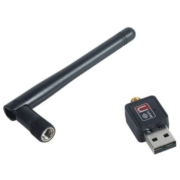 High Speed USB WiFi Adapter with Antenna 802.11n - 300Mbps (Black)