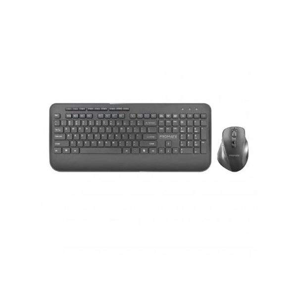 Wireless Keyboard and Mouse Combo, Ergonomic Sleek 2.4Ghz Full-Size Wireless Keyboard with Palm Rest and 1600 DPI Mouse, Nano USB Receiver and Auto-Sleep Function, ProCombo-8 Eng/Arab