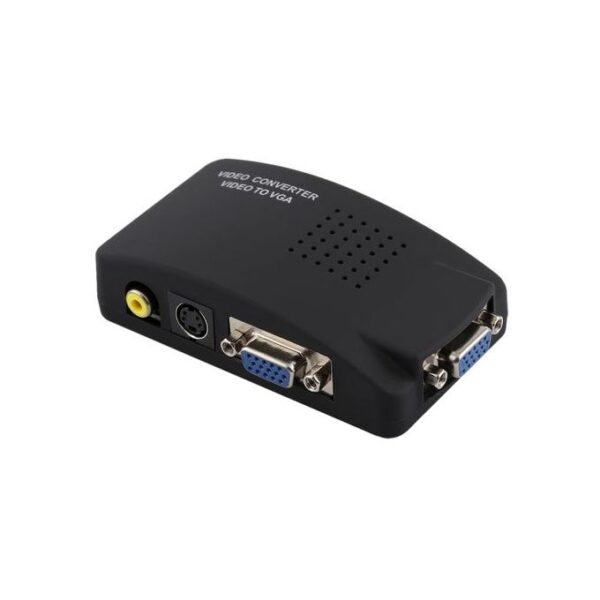 High Resolution (BNC) Video and S-Video to VGA Conversion(Black)