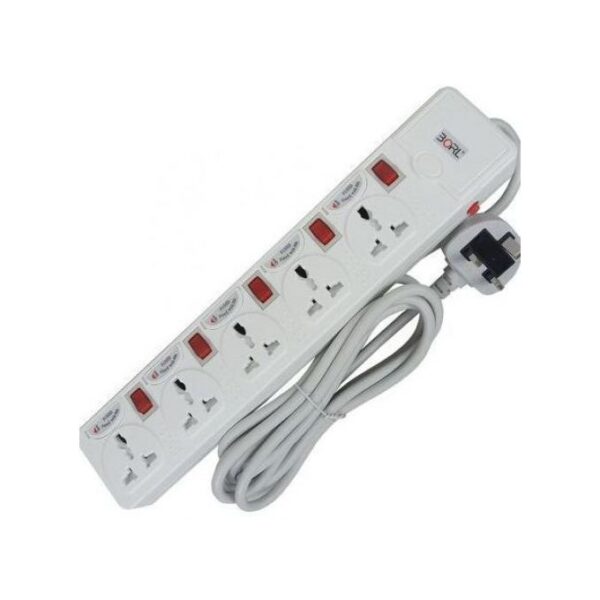 Borl 5 Ways Extension Cable - White