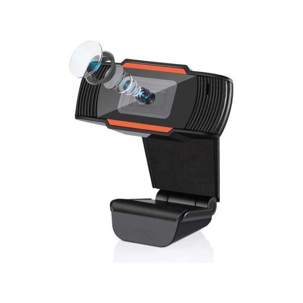Webcam 1080P Full HD Computer Camera with Microphone, Conference - Black