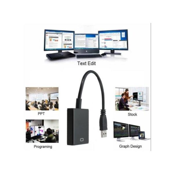 USB 3.0 to P HDMI Converter Cable Display Graphic Adapter fo