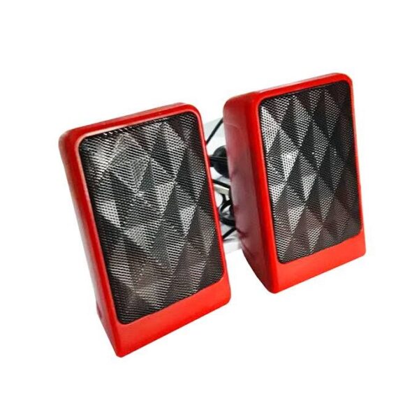 Computer Speakers - USB External Speakers - Red