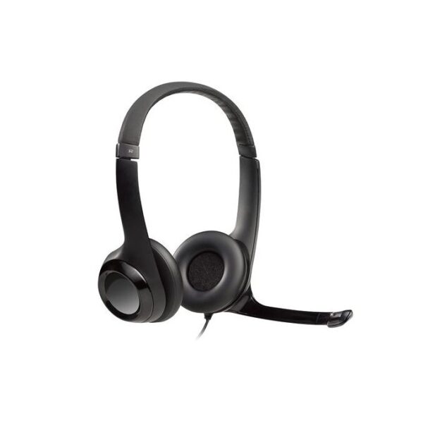 Logitech USB Headset H390 with Noise Cancelling Mic - Black