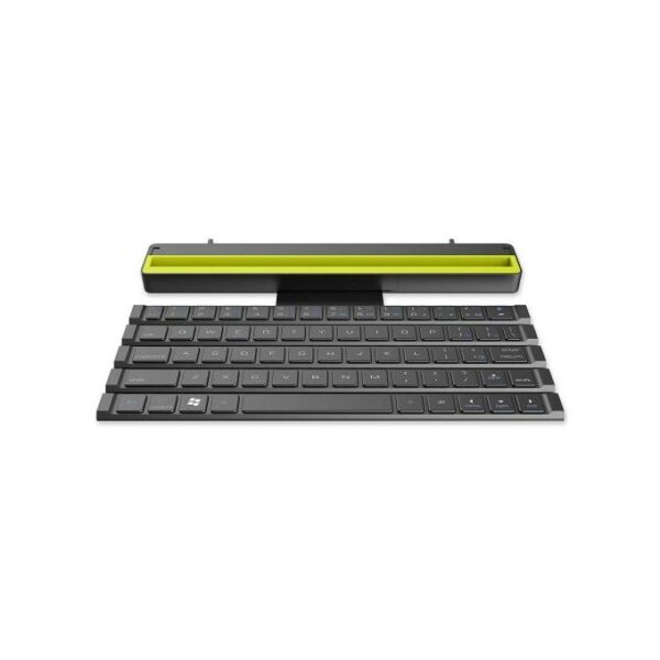 Green Bluetooth Multi-Functional Rollable smartphone Wireless Keyboard - Black