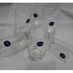 Luminarc 6 Piece Breakfast Glass mini tumbler set.