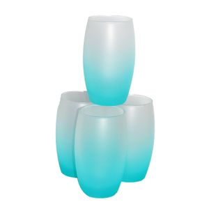 Luminarc 4 Pack Frost Blue Long Glass Tumblers