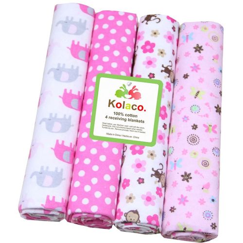 102cm x 76cm 4 Pack Kolaco 100 Percent Cotton Babycot Bedsheets