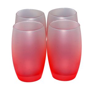 Luminarc Long Frost Peach 4 Pack Glass Tumblers