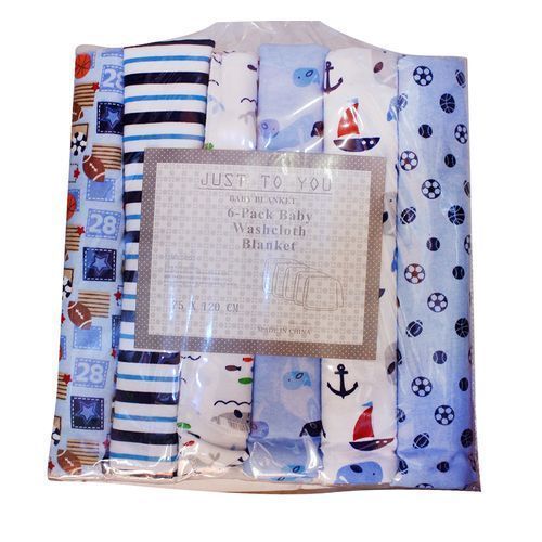 6 Pack Just For You Baby Shawl Bedding Set