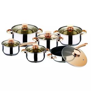 Stainless Steel 12 Pack Multipurpose Saucepan Set(Heavy Duty)