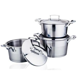 Stainless Steel 3 Pack Cookware Set