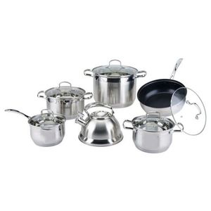 Stainless Steel 12 Pack Cookware Set(Premium Silver Themed)