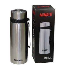 Always 1100ml Stainless Steel Hold and Cold Flask(With Nylon Handle)